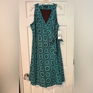 Tommy Hilfiger wrap dress size XL - Turquoise and Brown NWT